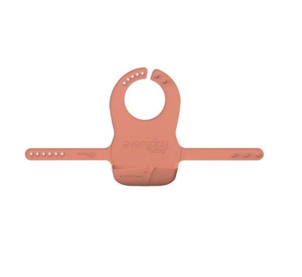 Everyday baby silikonski podbradnjak, crvena boja